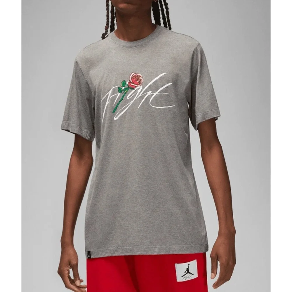 NEW Jordan Brand Sorry Crew Sz Small Gray Carbon Heather T-Shirt DQ7390-091